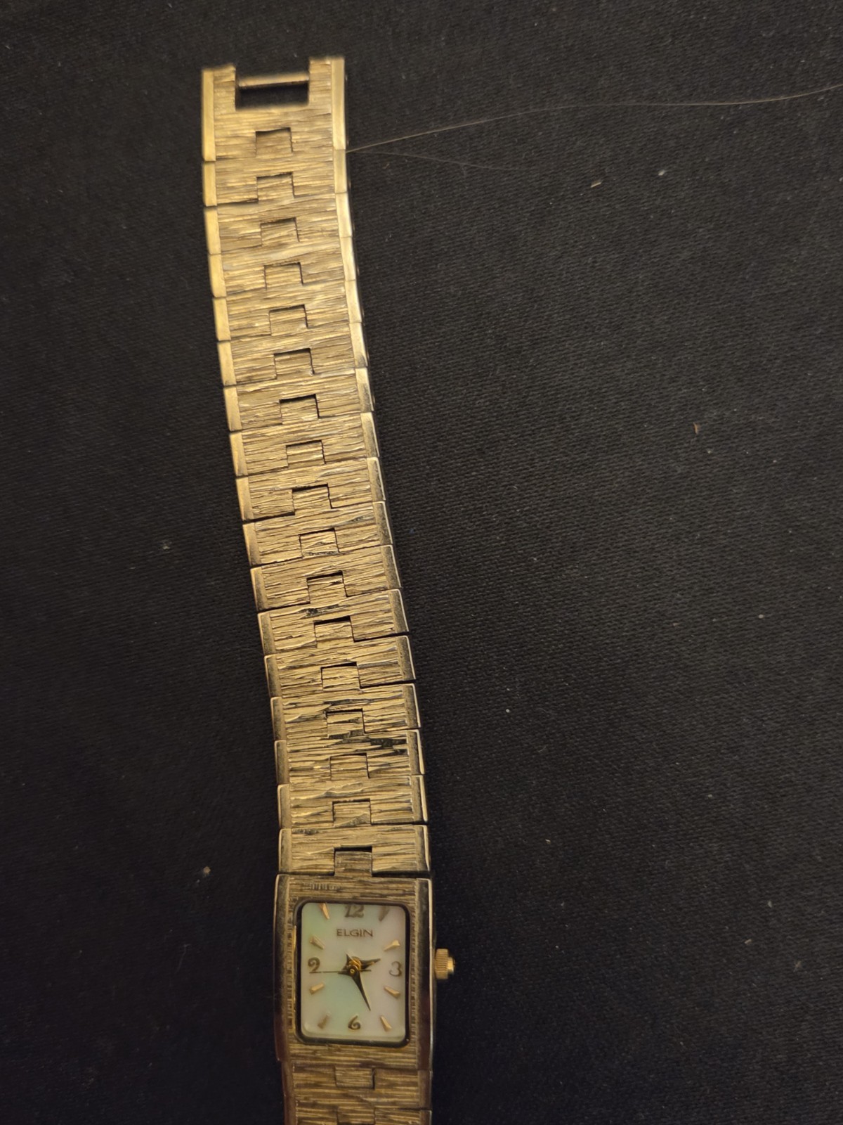 Vintage ELGIN Gold Patterned Watch | Geometric Women’s Wristwatch
