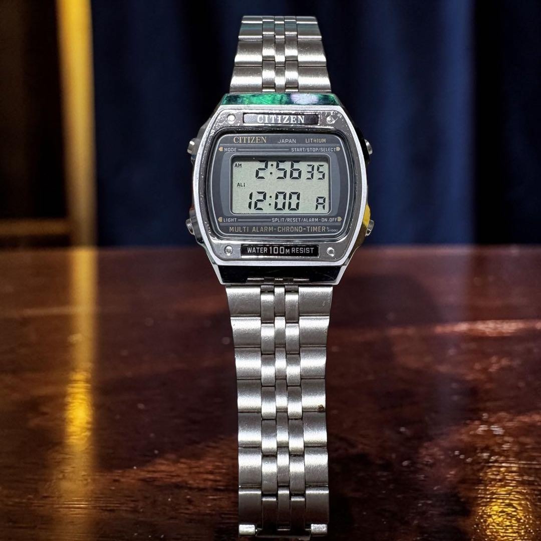 Citizen Digital 100m Water Resist Watch Stainless Band Used