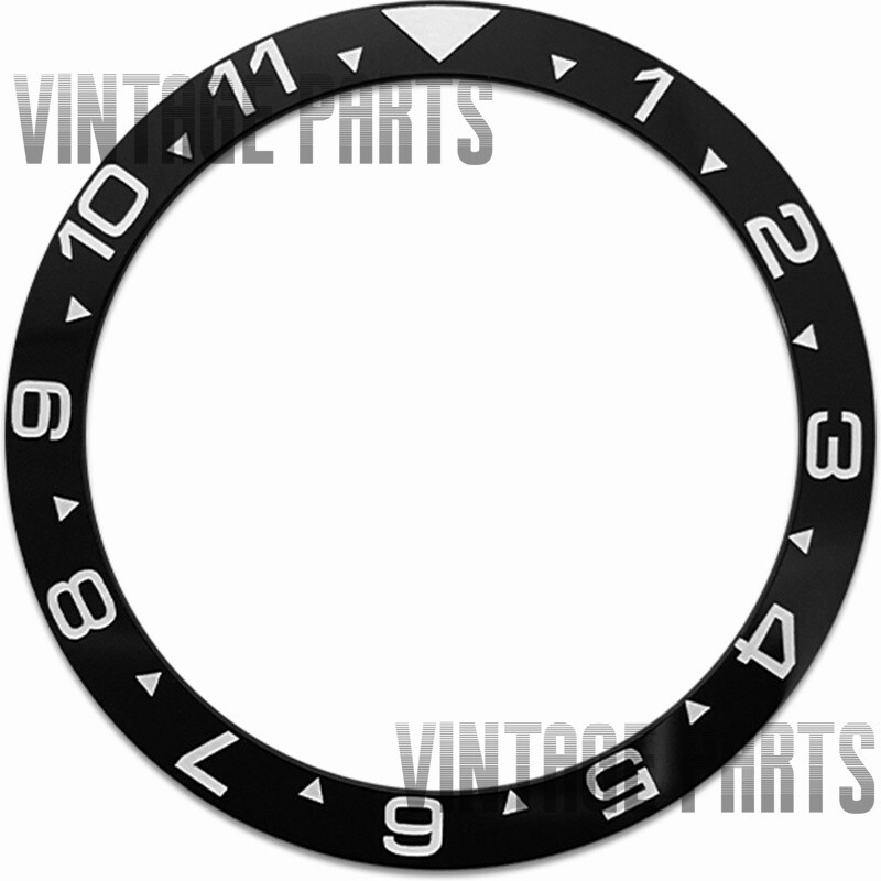 39MM Black Ceramic Flat Watch Bezel Insert Fit For SKX Watch