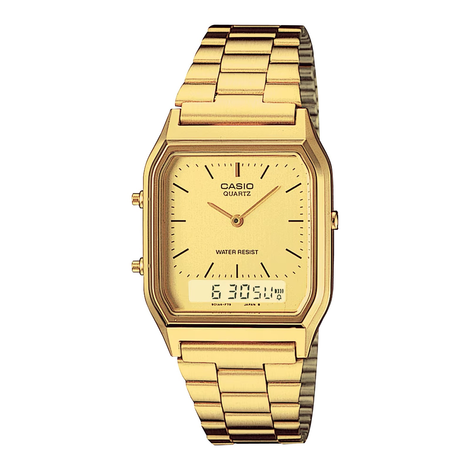 Casio Unisex Gold Analog-Digital Watch – AQ-230GA-9D