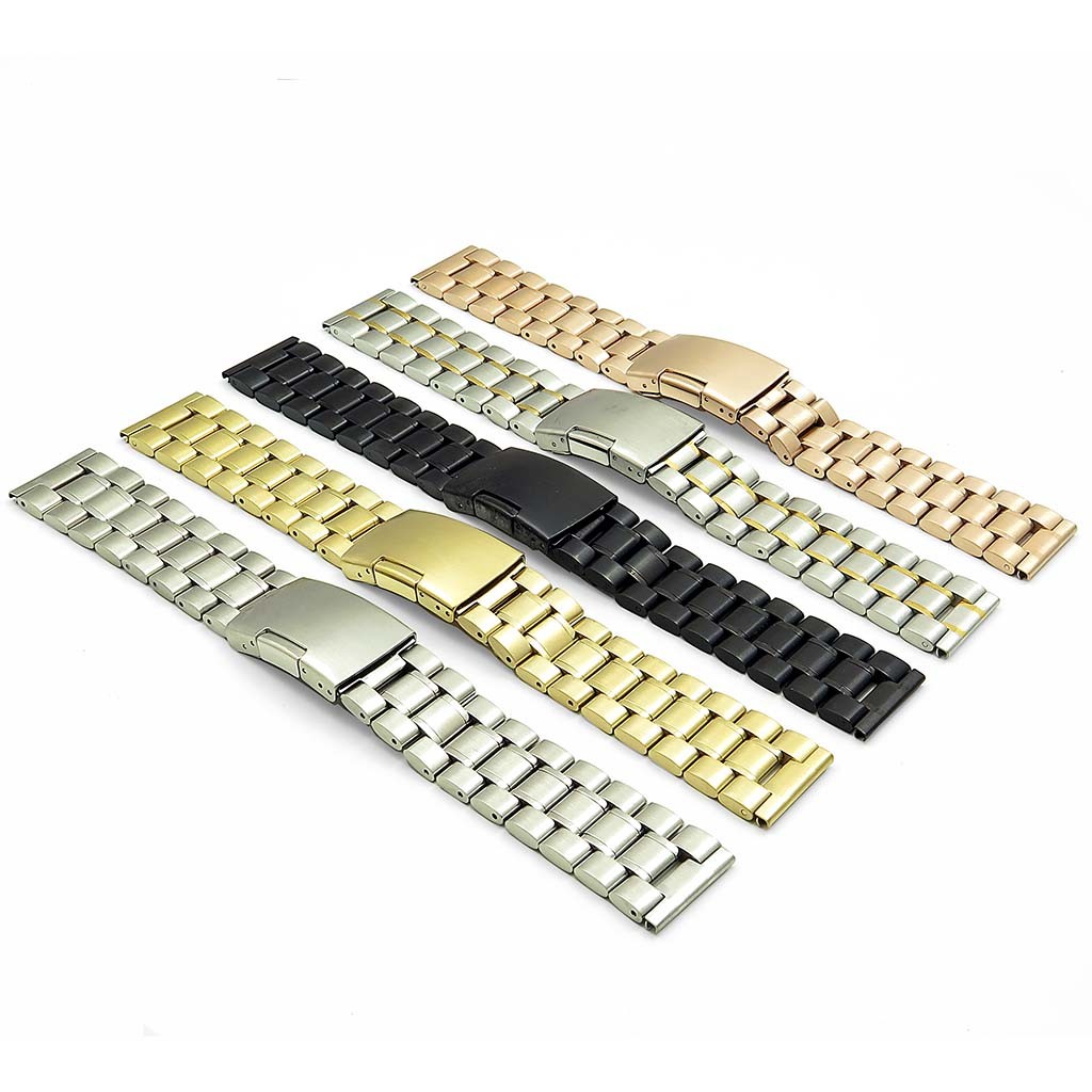 StrapsCo Stainless Steel Oyster Watch Band Strap Deployant Clasp 20mm 22mm 24mm