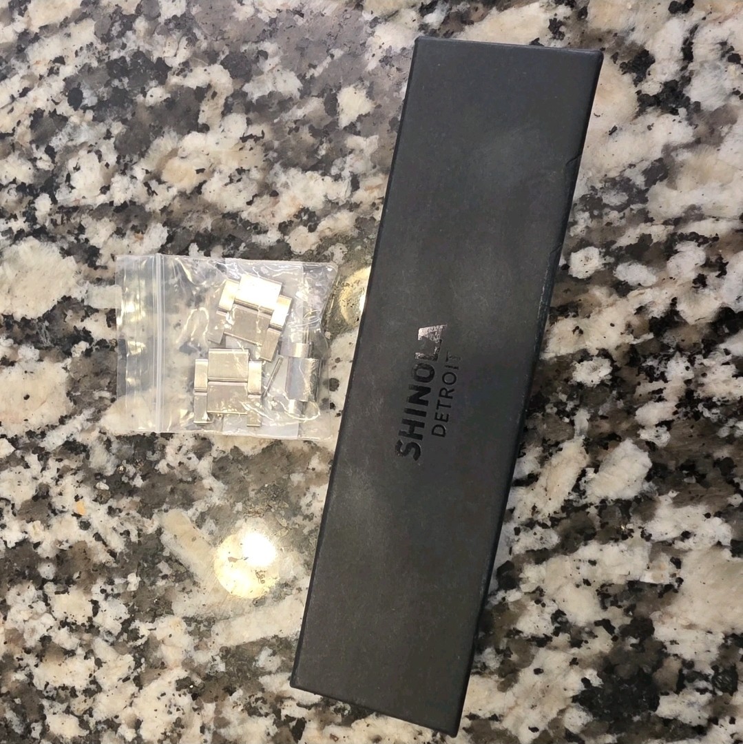 Shinola 20mm Stainless Steel 3-Link Bracelet READ Damaged