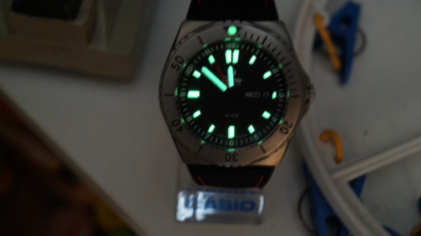 Tutima M2 Seven Seas 6151-01 Titanium black date day case 44mm 500m automatic