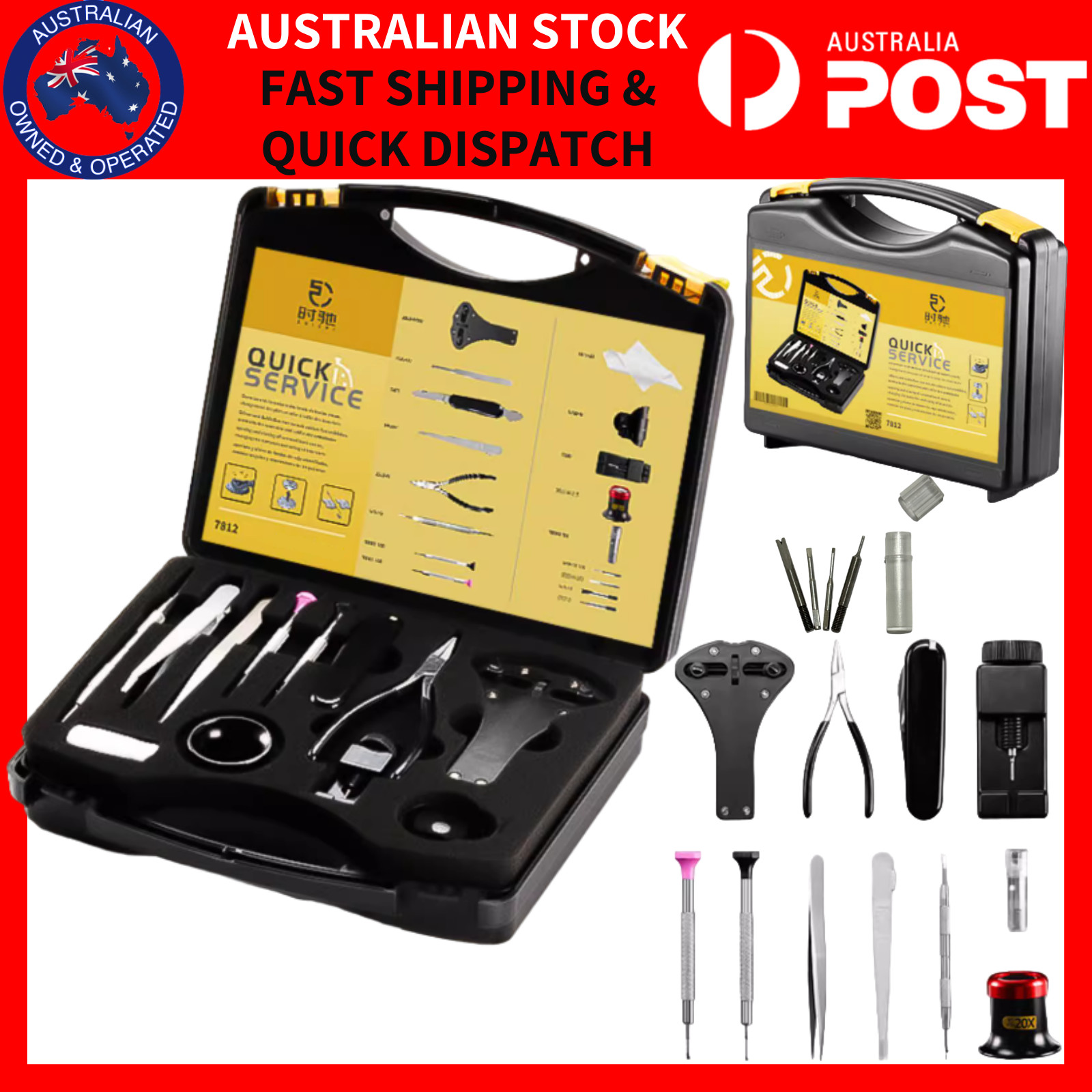 7812 Watchmakers Service Tool Watch Repair Kit Carry Case BERGEON REPLACEMENT