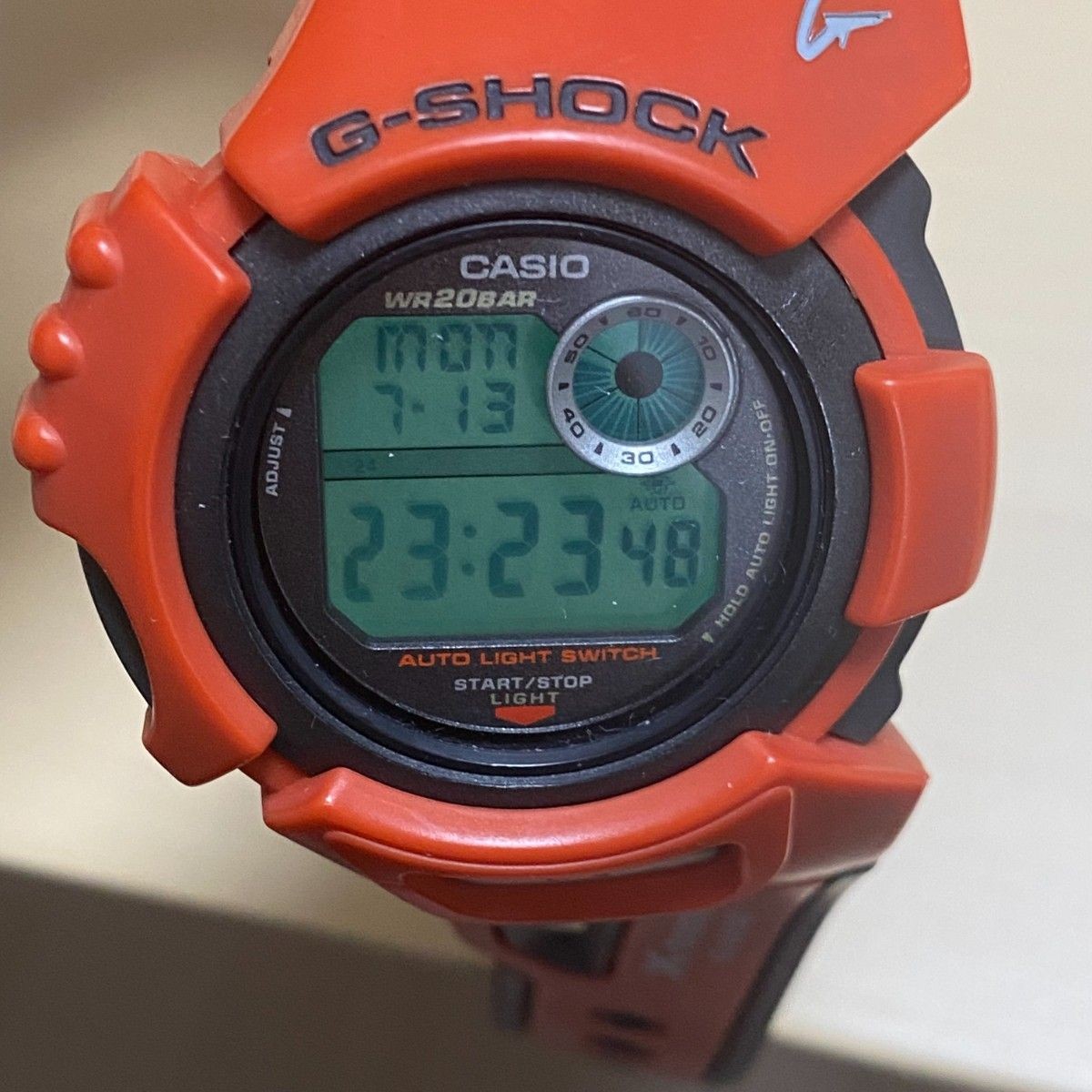 🔴 CASIO G-SHOCK DWX-100 Rare Red Digital Watch WR20BAR Working Vintage