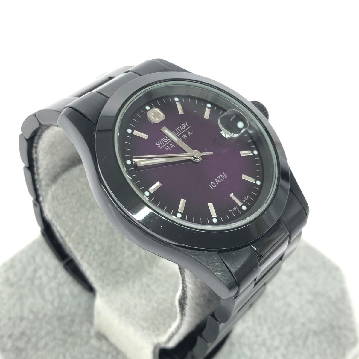 SWISS MILITARY Swiss Military Watch Quartz SS Gunmetal 6 5023 Black Unisex 24000