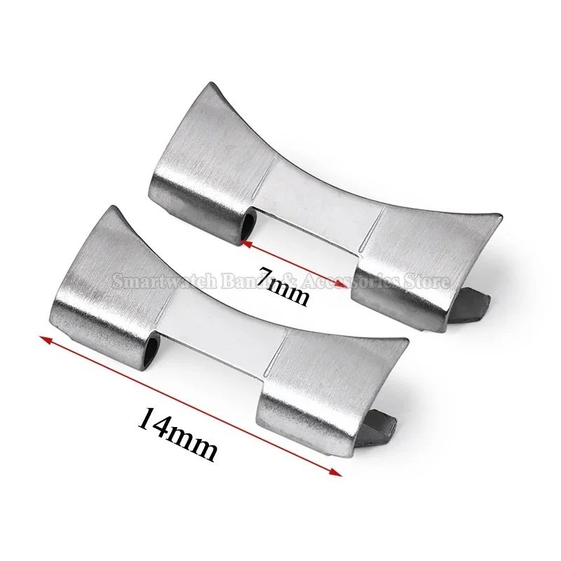 Stainless Steel Curved End Watch Band Adapter for Seiko Rolex 12-24mm Connectors