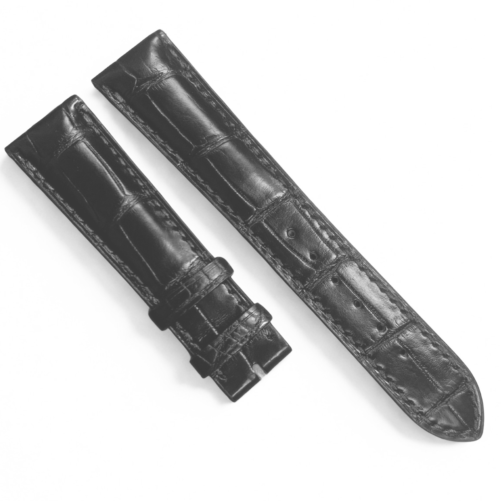 Genuine Patek Philippe Black Alligator Leather Band – 22mm x 16mm