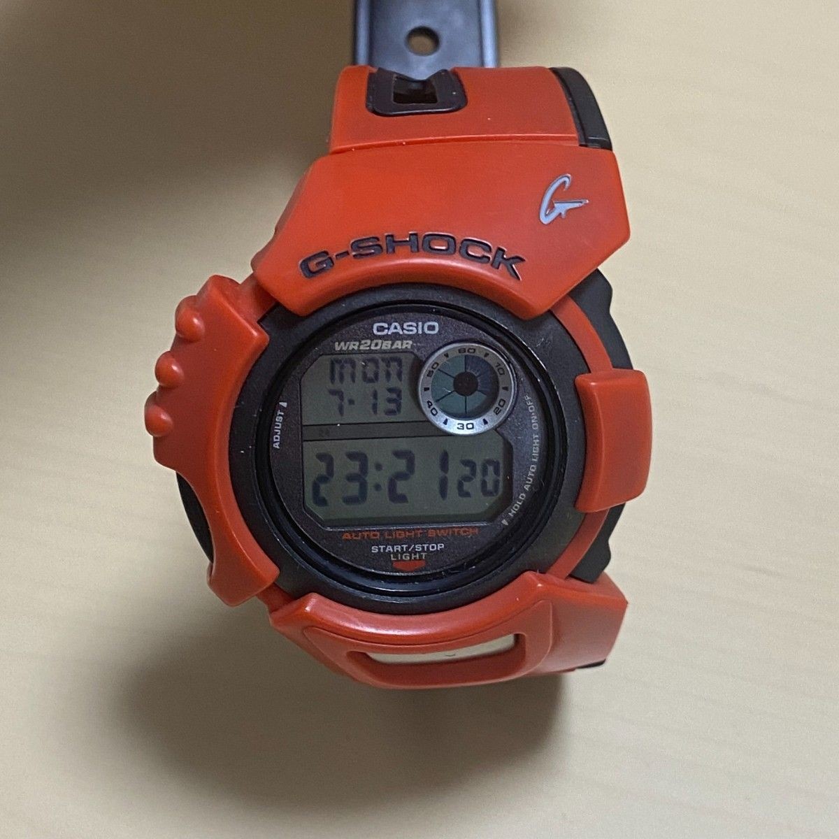 🔴 CASIO G-SHOCK DWX-100 Rare Red Digital Watch WR20BAR Working Vintage