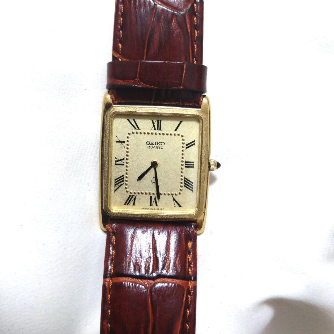 Seiko Roman-Tank Watch-Case Width 2 7 cm Battery Replaced Original Dial
