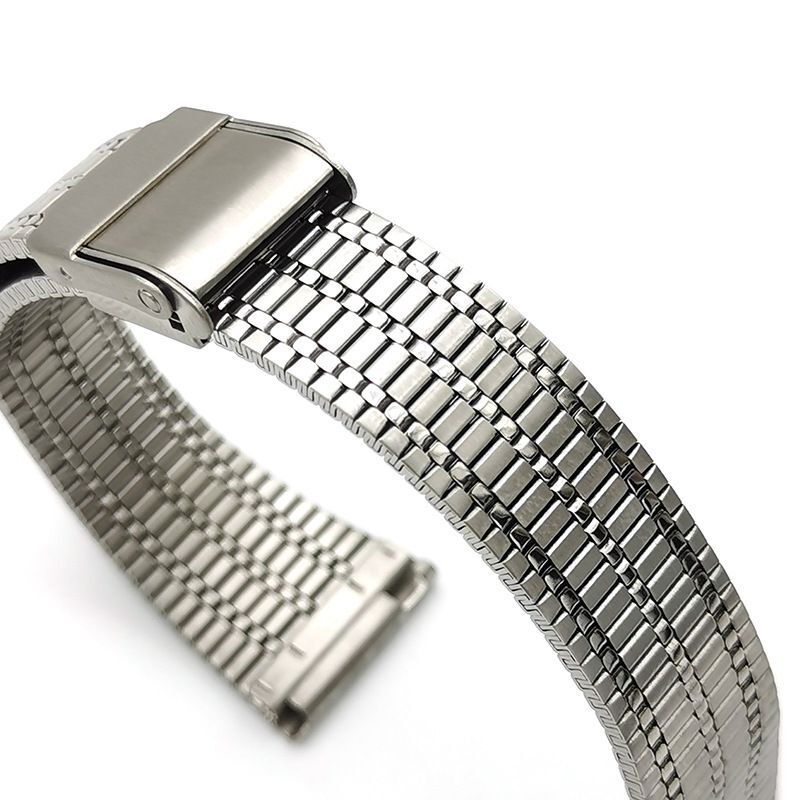 Tapered Stainless Steel Watch Strap 18mm 20mm 22mm Quick Release 7 Bead Bracelet