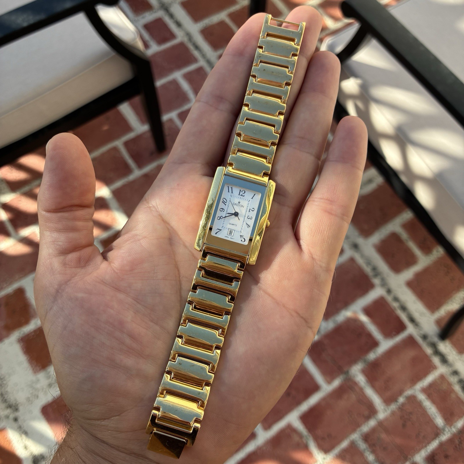 STUNNING Croton Men’s Tank Watch – READ Description