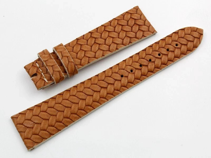 Brown Braided Genuine Leather Strap 20/16mm Limited Edition Excellent Quality