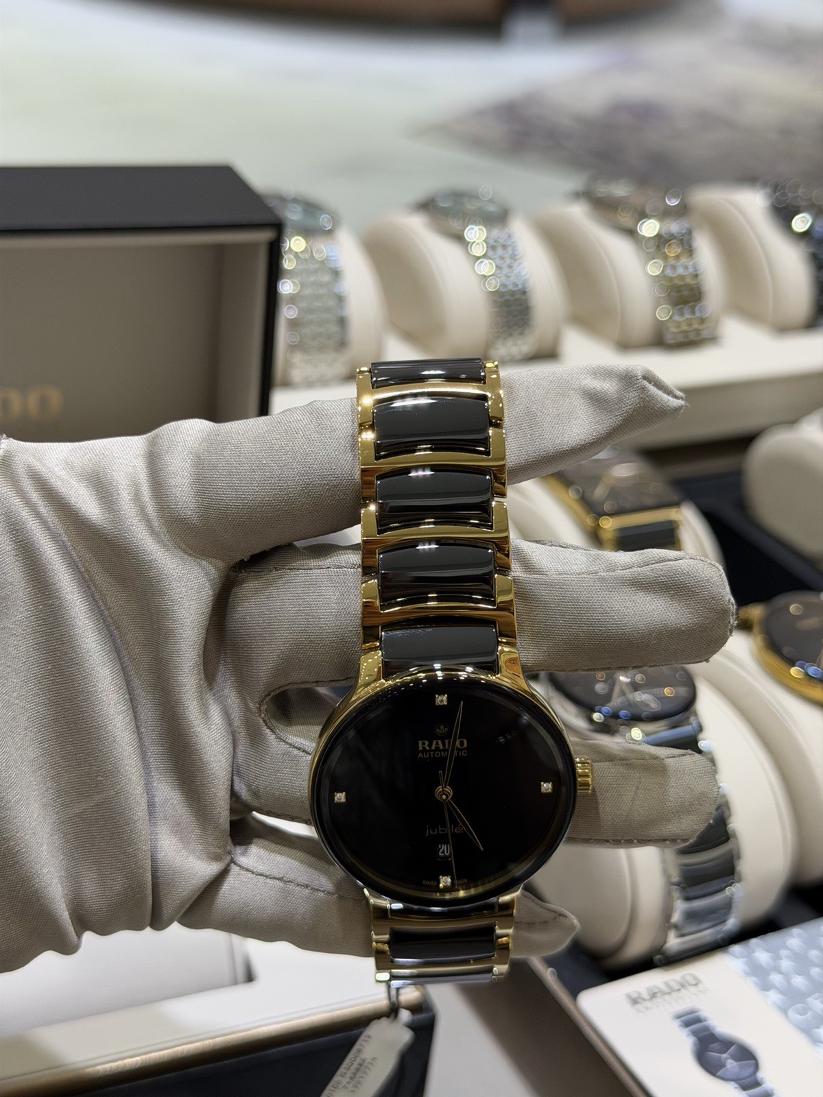 Rado Centrix Automatic Diamond Black Dial Unisex Watch R30008712