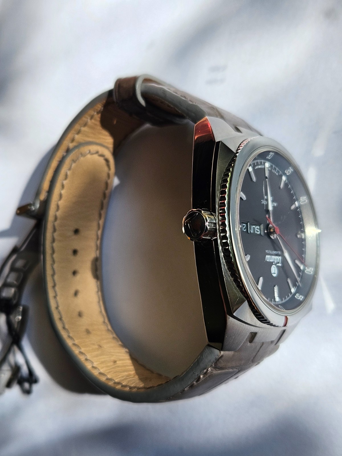 Tutima Glashütte Saxon One Automatic 6120-03 Grey 42mm Full Set Near Mint