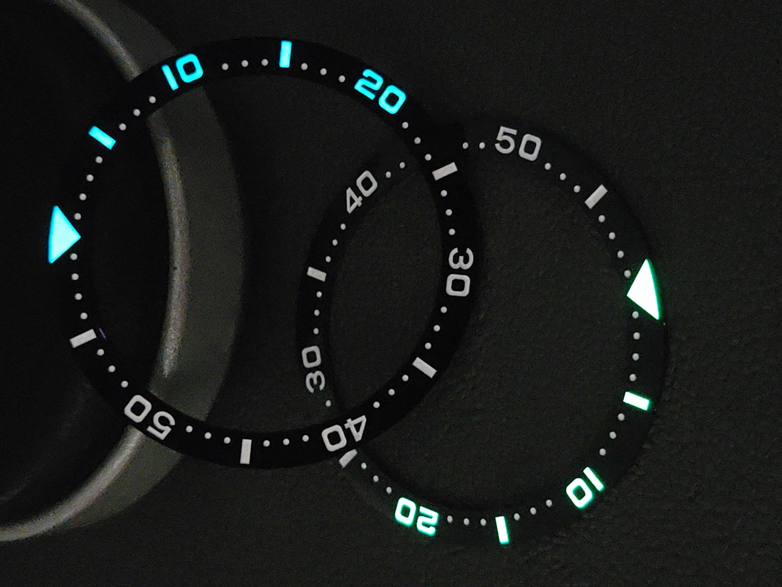 Bezel Insert Black Turtle CERAMIC (MM300 style lume) Flat C3 SEIKO SRP777 SRP