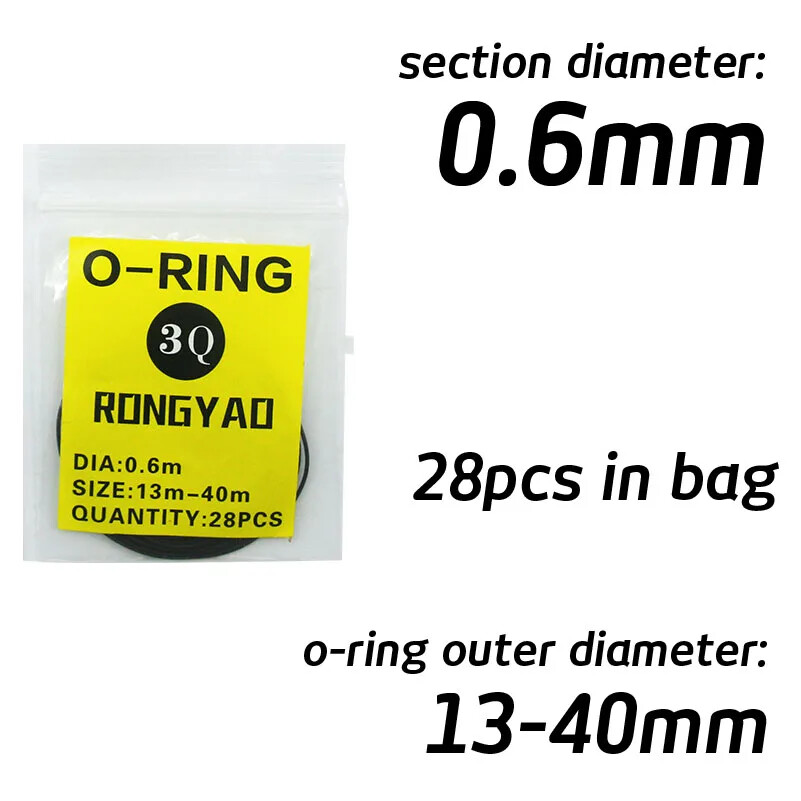 Watch Back Cover Rear Case Gasket Waterproof O-Ring 0.5-0.8mm Seal Rings 13-40mm