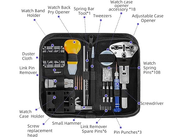 Eventronic Professional Watch Repair Kit & Battery Replacement Tool Set – NEW