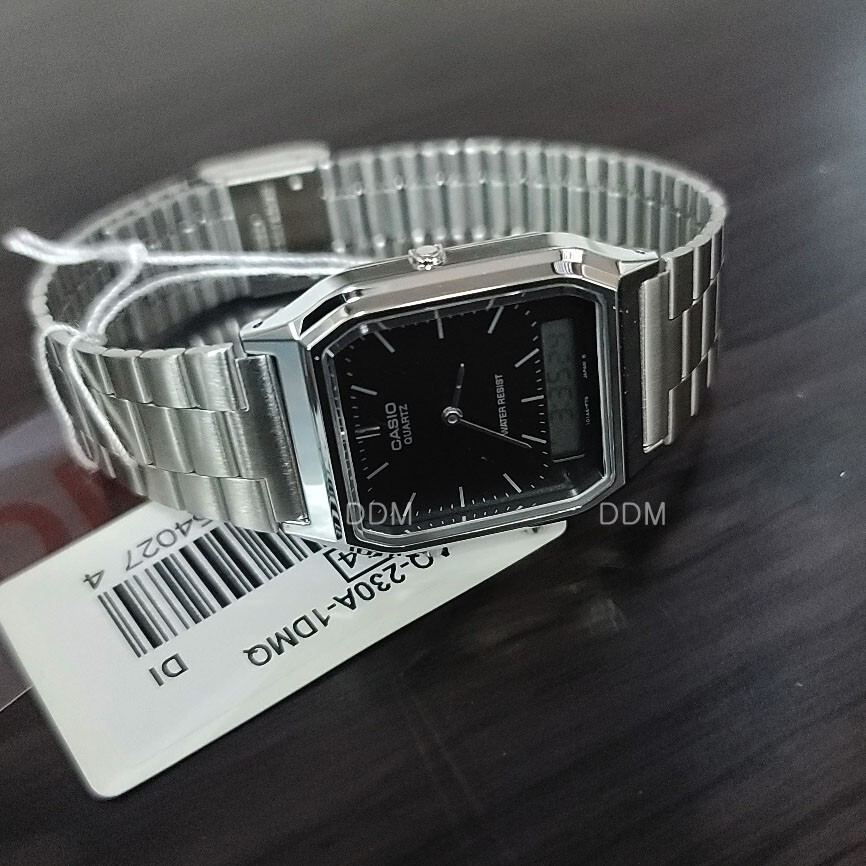 AQ-230A-1D CASIO Watch Original Retro Vintage Series Digital Unisex SILVER NEW