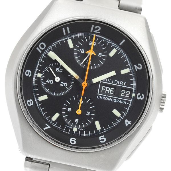 Tutima Military Chronograph 42mm SS Black Dial Automatic Watch #C7599
