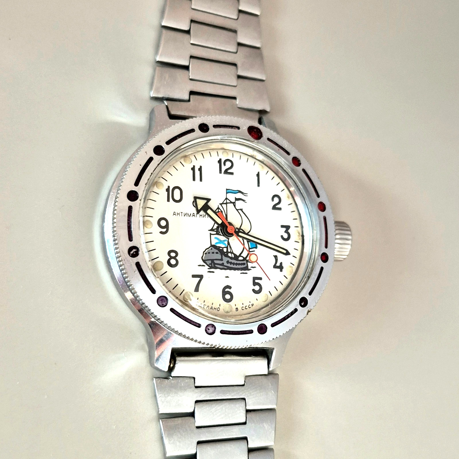 Vintage Vostok Amphibia Sailboat USSR 80s Mechanical Watch Wostok Amfibia