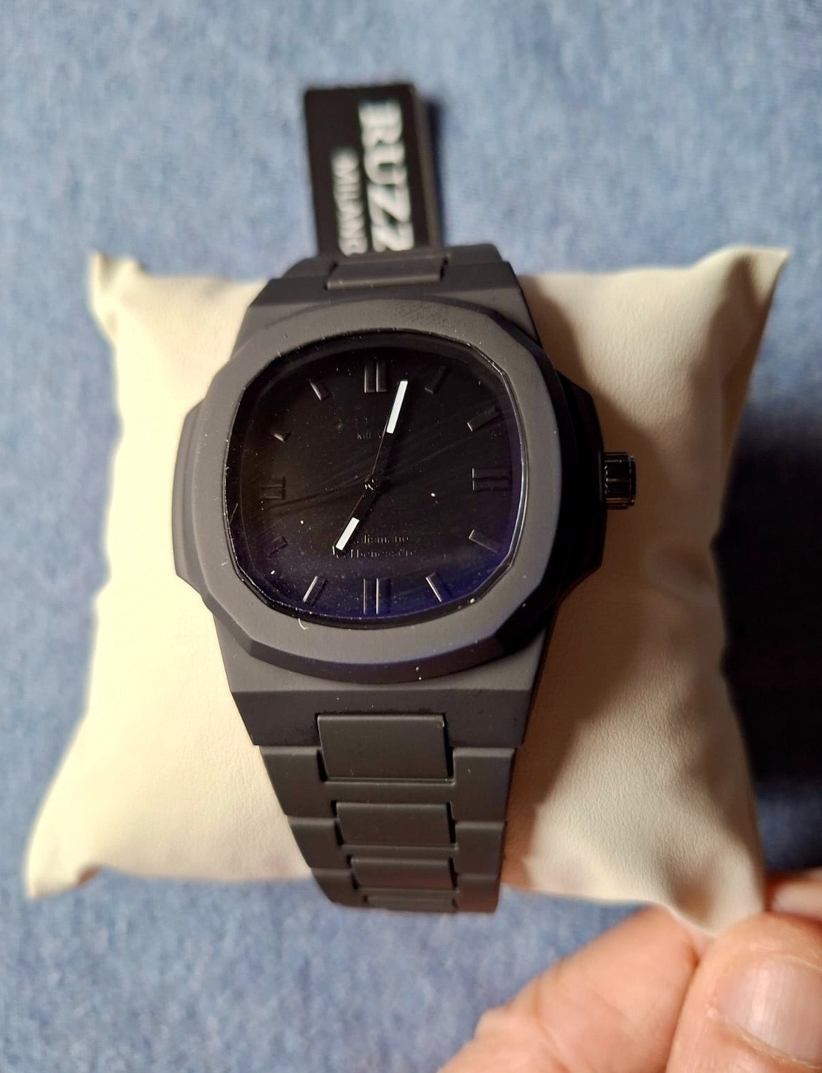 RUZZA WATCH Black Dark Onyx Film Watch NEW
