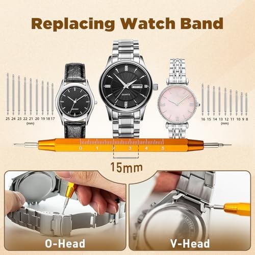 Eventronic 154PCS Watch Repair Tool Kit with Watch Press