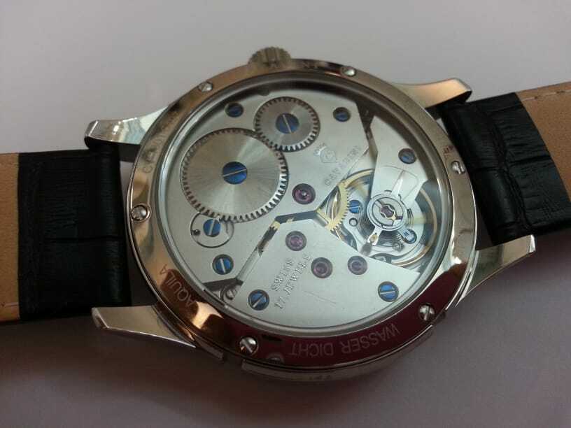 Cavadini Men’s Watch Swiss Made Manual Wind Unitas ETA-6497 Stainless 46mm CV-1301