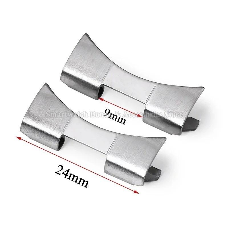 Stainless Steel Curved End Watch Band Adapter for Seiko Rolex 12-24mm Connectors