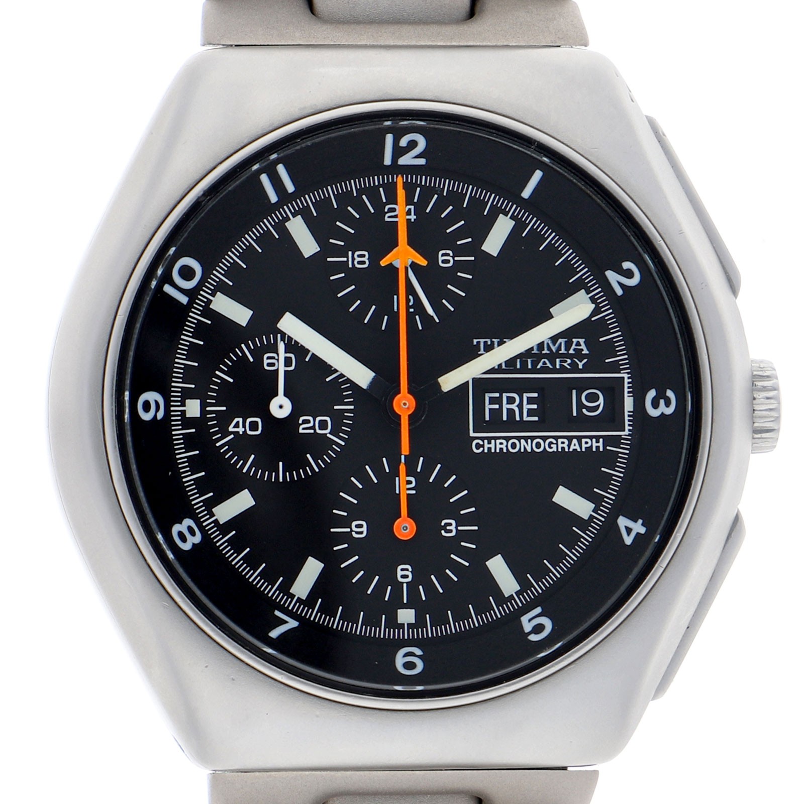 TUTIMA 798-02 Military Chronograph black Dial Automatic Titanium Men’s