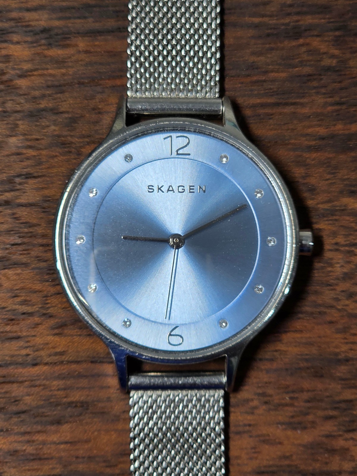 SKAGEN SKW2319 38mm WOMEN’S WATCH AZURE BLUE DIAL ALL SS NEW BATTERY BEAUTIFUL!