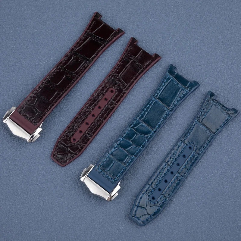 24mm Rubber / Leather Strap Watch Band Fits Omega Constellation 41mm 131 Series