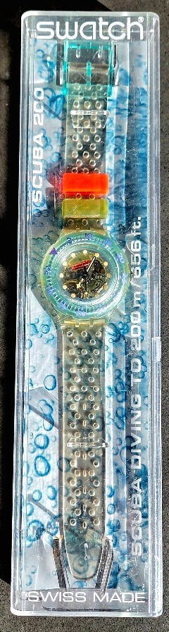 SWATCH VINTAGE SCUBA SWATCH “JELLY BUBBLES” NWT