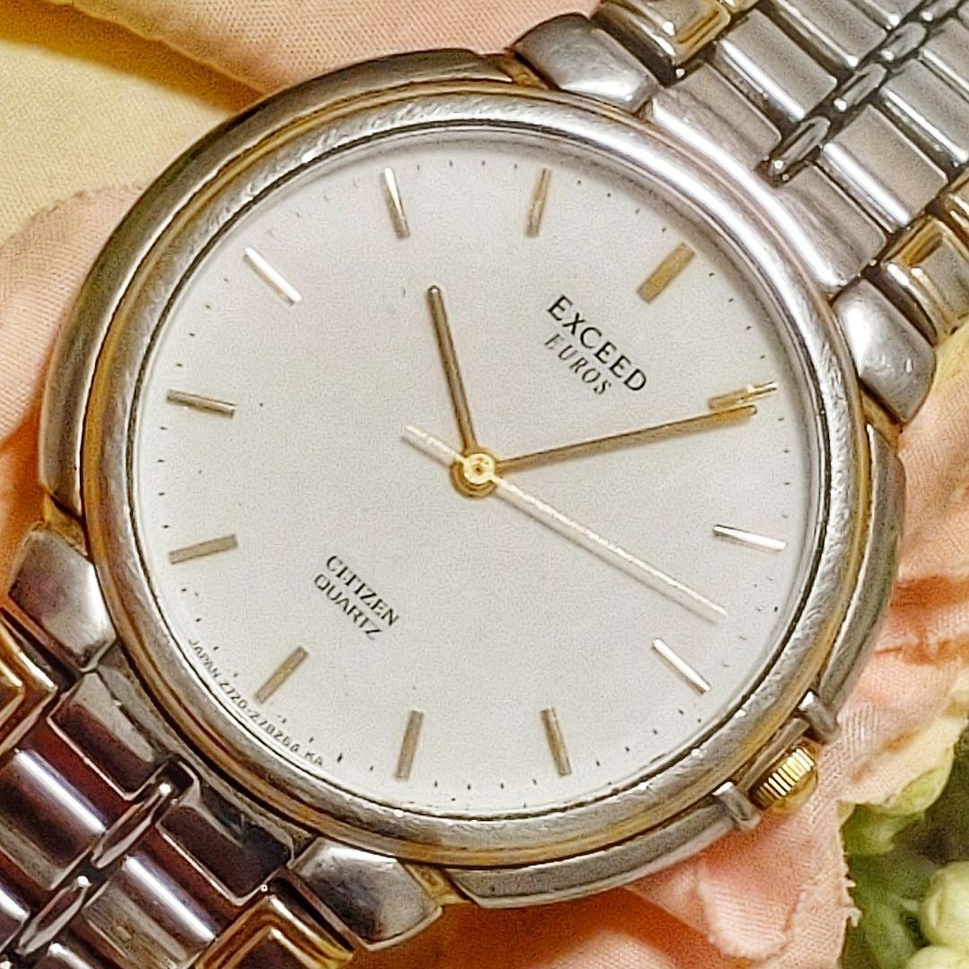 Working/New Battery: Old Citizen Quartz Exceed Men’s Watch, Gold 【USED】