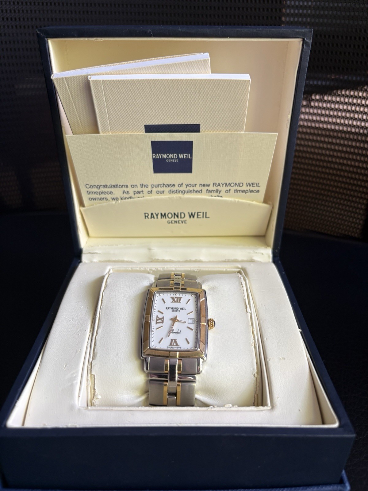 Raymond Weil Parsifal 9340 Men’s Swiss Quartz Watch Two-Tone Box/paper/runs GRT