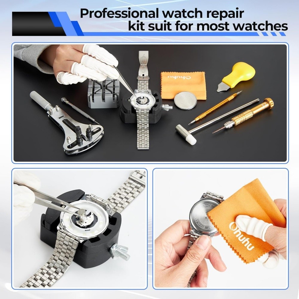 Watch Repair Kit Watchmaker Back Case Remover Opener Link Pin Spring Bar US
