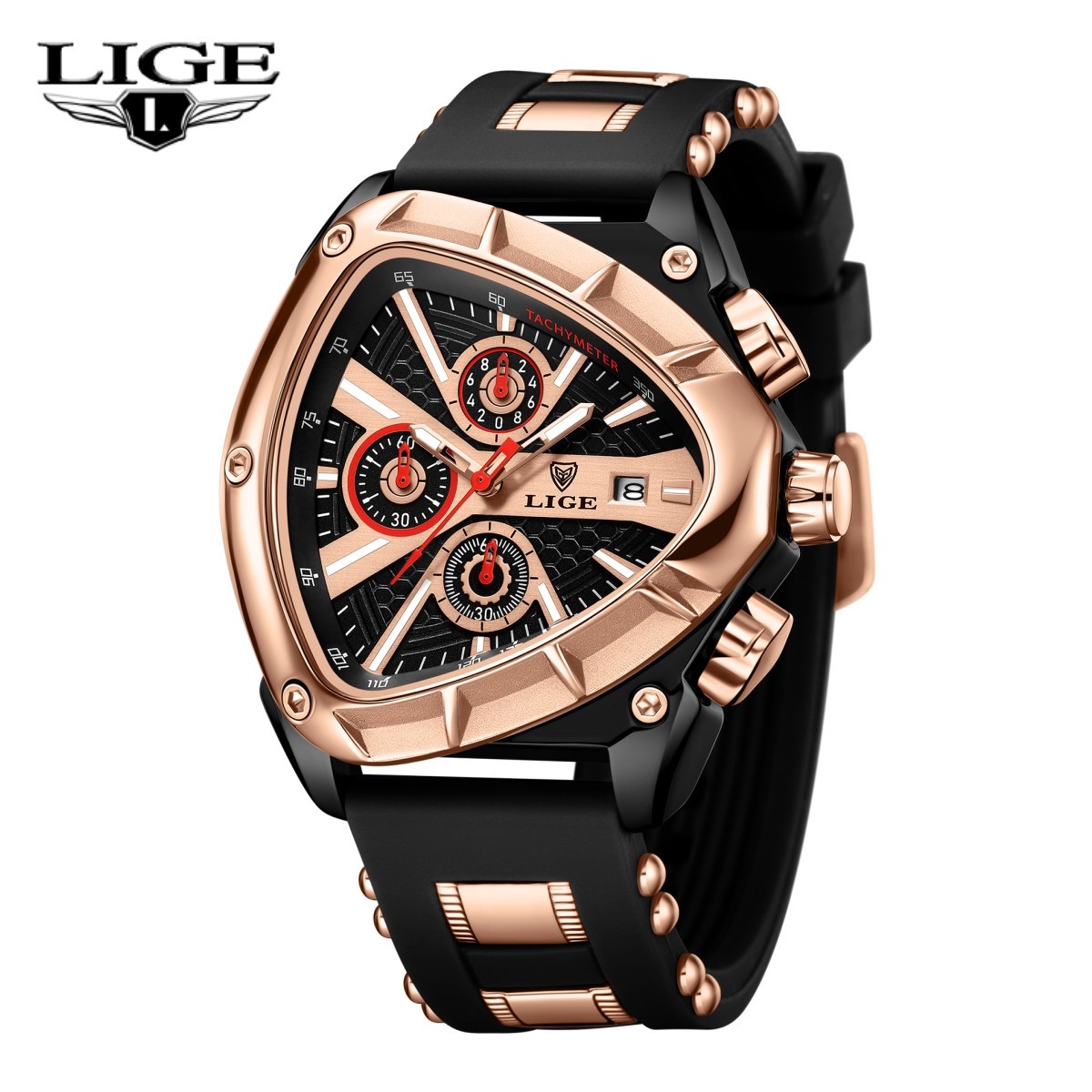 2026 Men Large Dial Watch Quartz Luminous Date Sport Waterproof Male Wristwatch
