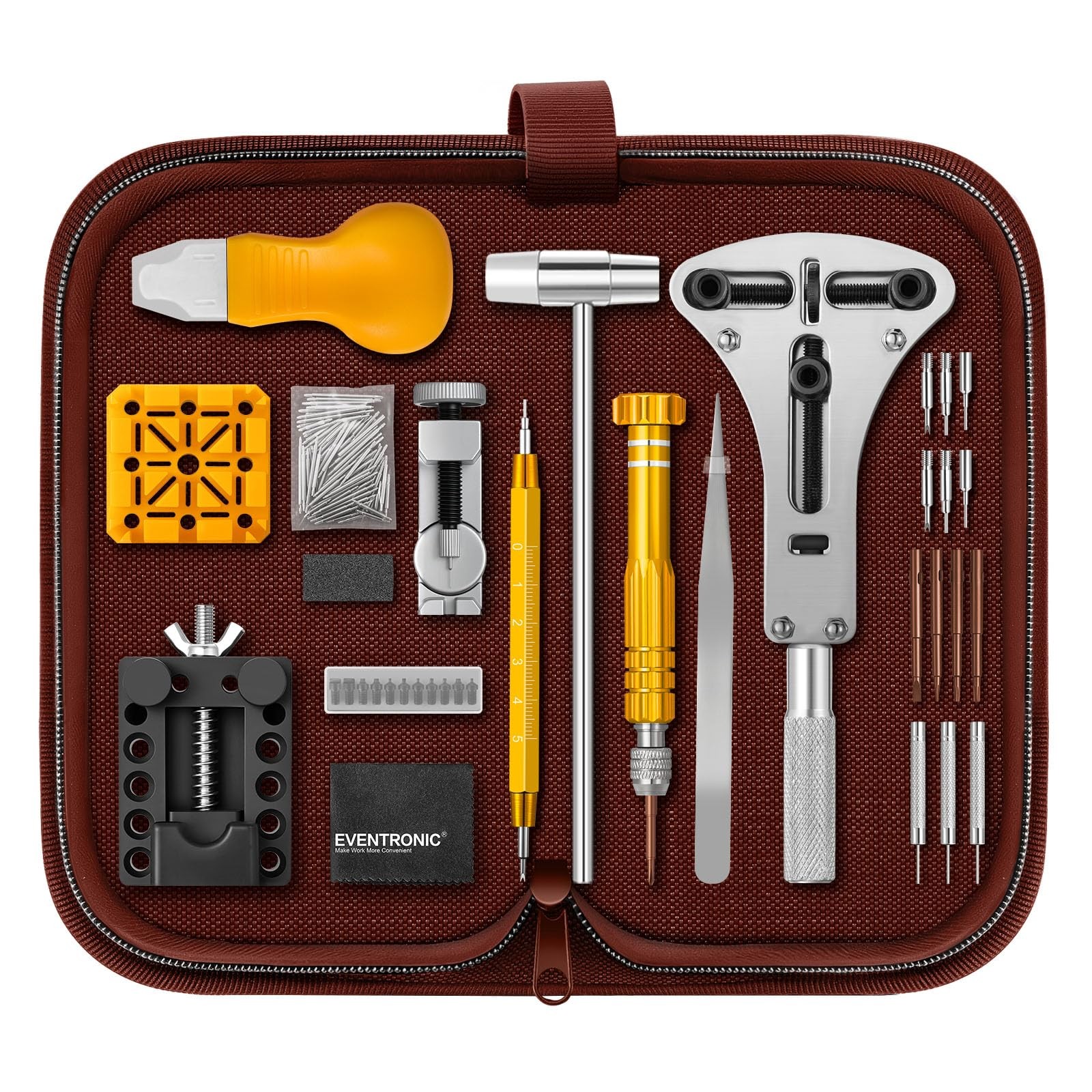 Eventronic Watch Repair Kit, Link Removal Battery Brown