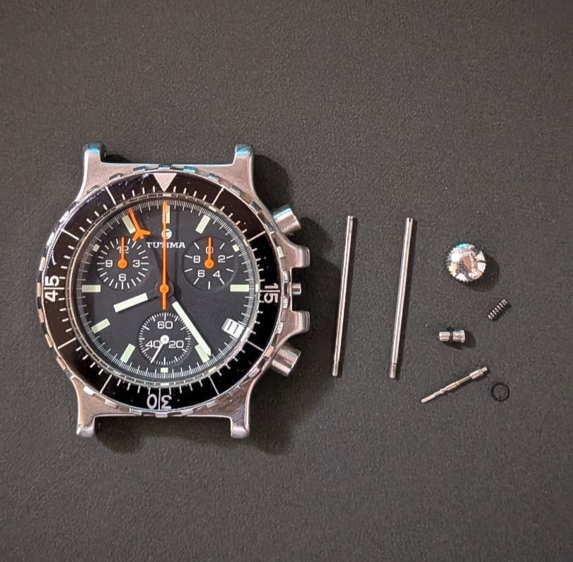 Tutima Field Quartz Chronograph Black Dial Men’s Watch from JP