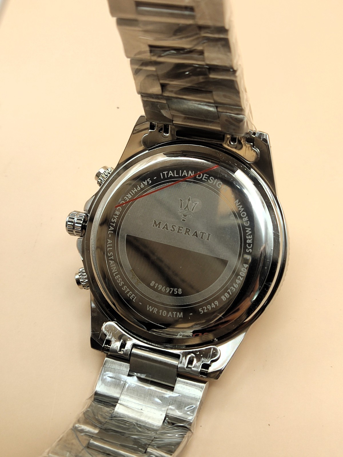 Amazing Maserati Chronograph Black Dial Analog Refurbished Men’s Wrist Watch