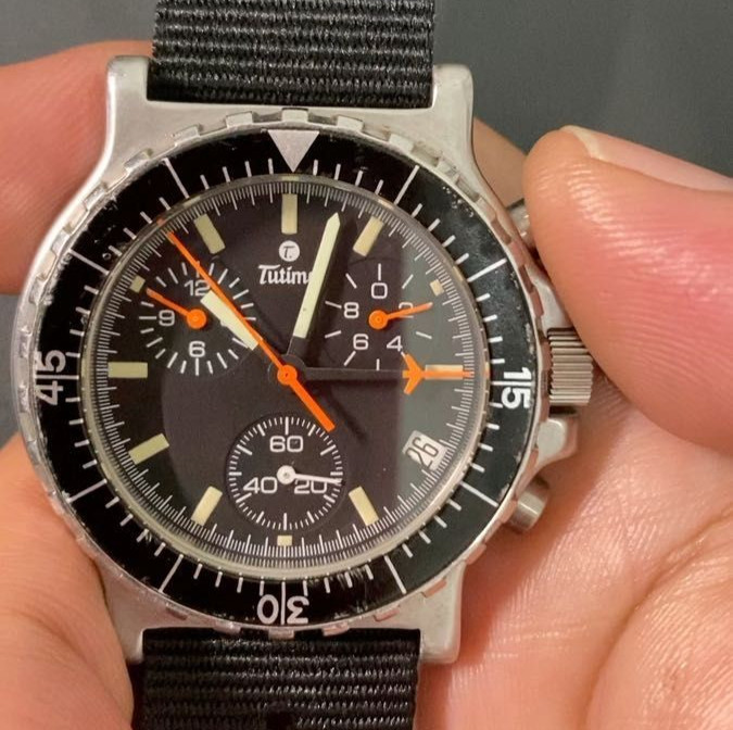 Tutima Field Quartz Chronograph Black Dial Men’s Watch from JP