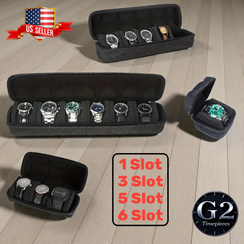 1/3/5/6 Slots Travel Watch Hard Roll Case Wristwatch Display Case Watch Storage