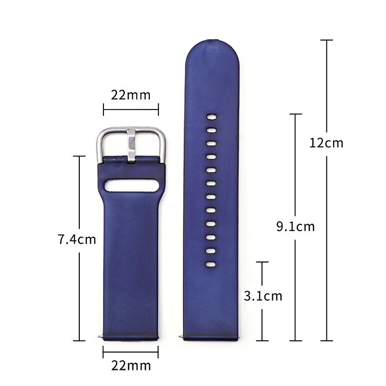 Premium Soft Silicone Watch Band 22mm Quick Release Frosted strap MultiColours