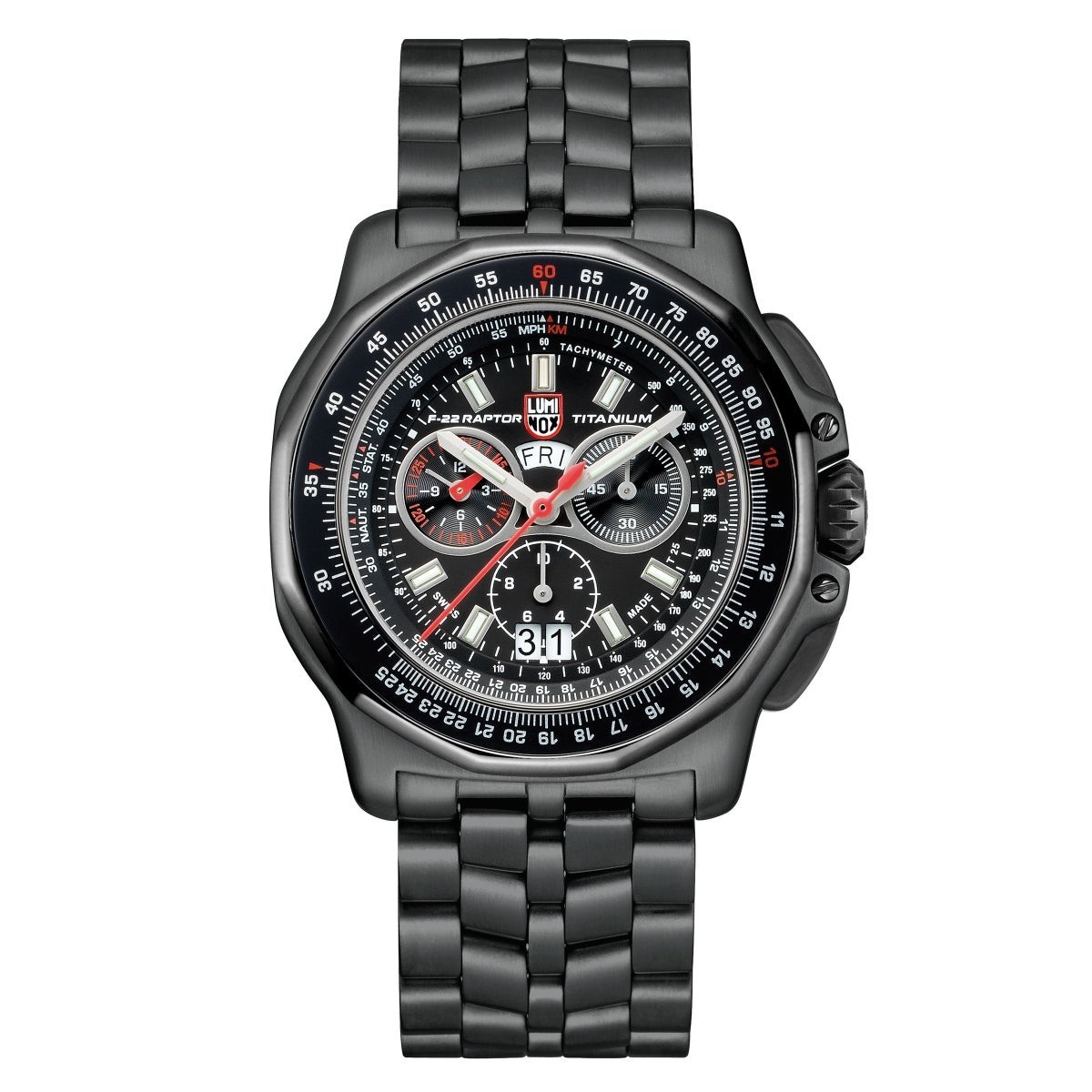 Luminox F22 Raptor 44mm Titanium 9270 Series Pilot Watch 44mm
