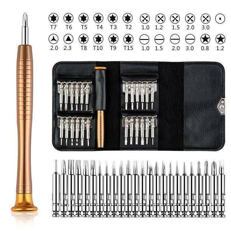 Screwdriver Set 25 Jewelers Watch Jewelry Eyeglass Repair Tools Precision Micro