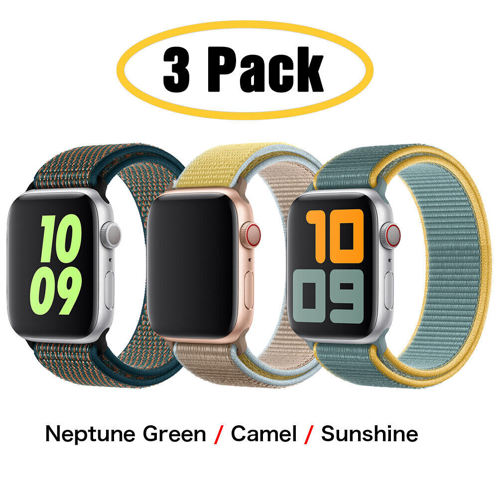 3 PACK Nylon Sport Band Strap For Apple Watch Series 11 10 9 8 7 6 SE 38/49mm