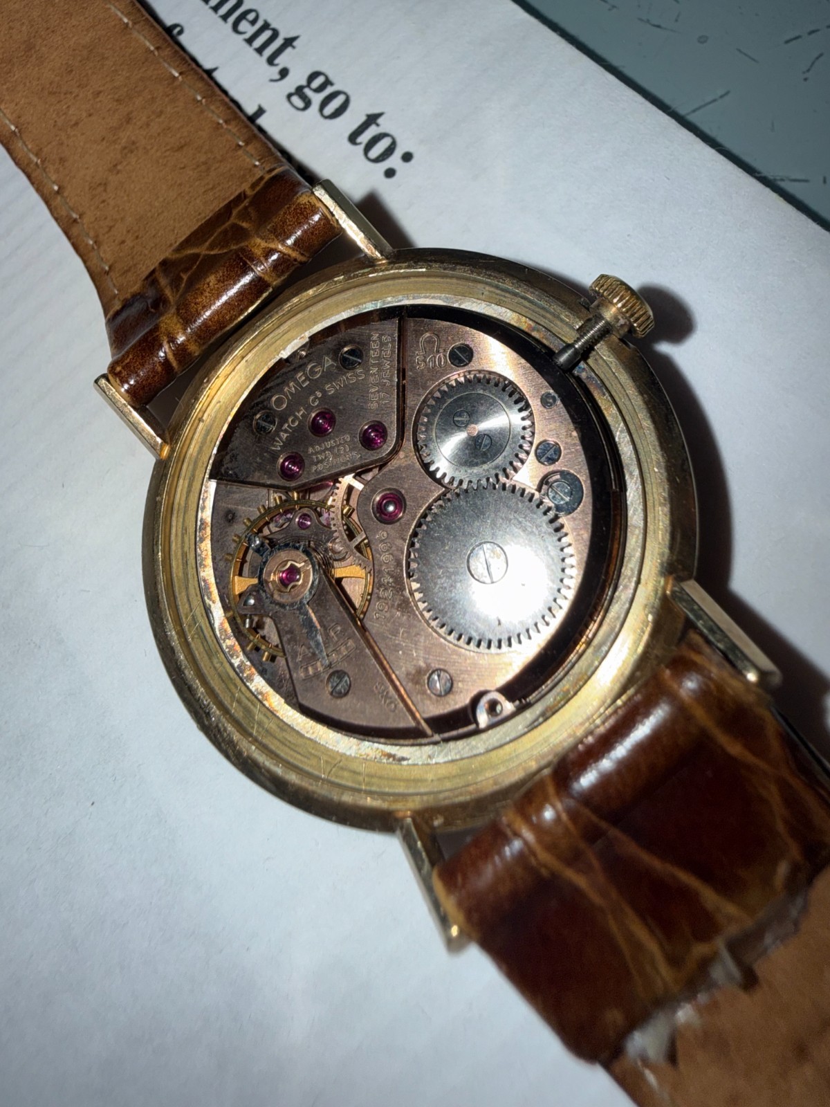 Vintage Omega Gold Watch Windup 32mm 1962 14K GF Yellow 17 Jewels 19241996