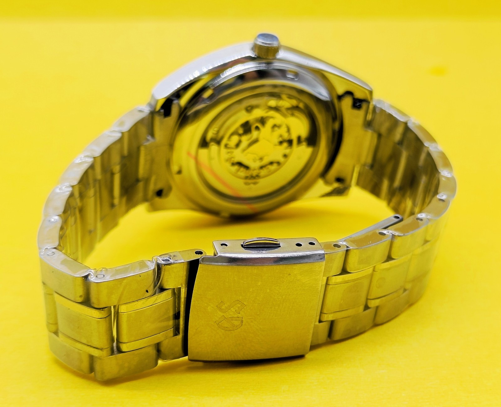 Vintage Grand Seiko Automatic Date Indi Green Dial Men’s Wrist Watch Free Ship