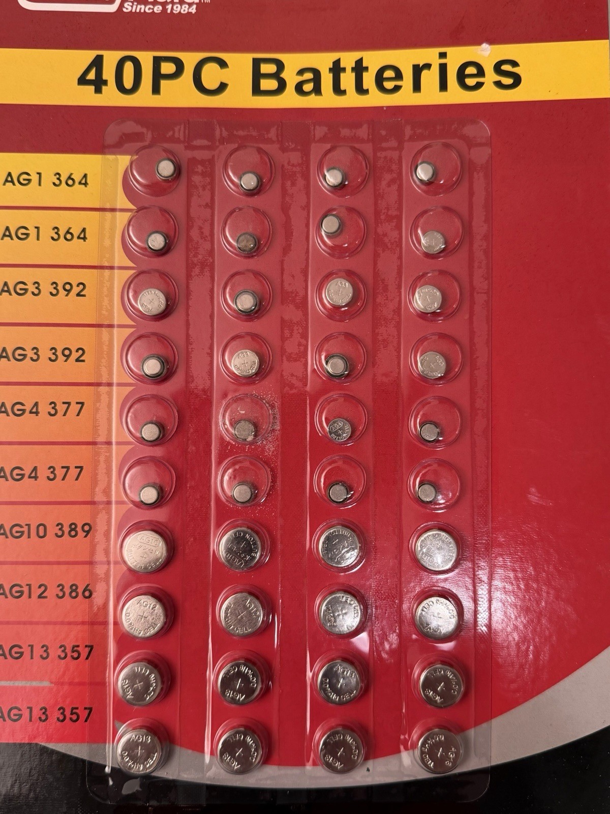 Limited amount Watch Batteries 2 Pack of 40, total of 80 batteries Watch Repair