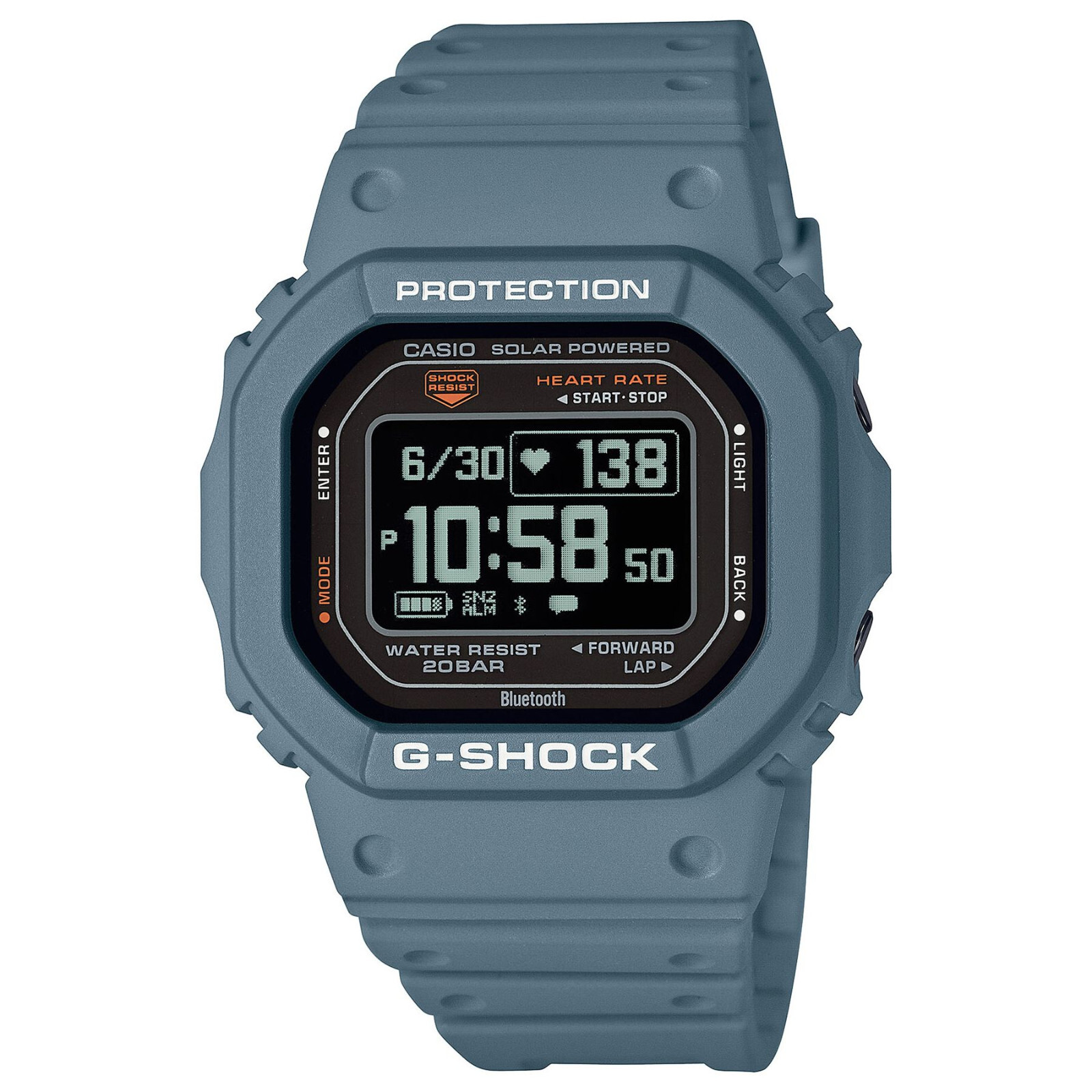 Casio G-SHOCK G-Squad Blue Resin Band Men’s Digital Watch (DW-H5600-2)